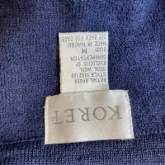 VTG Koret Paisley Stitched Embroidery 100% Wool Vest Women Size M - Picture 3 of 6